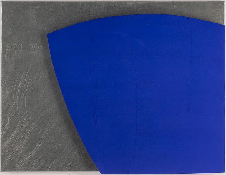 GUNNAR ÅNGER, painted wood and zinc plate, signed and dated -97 verso.