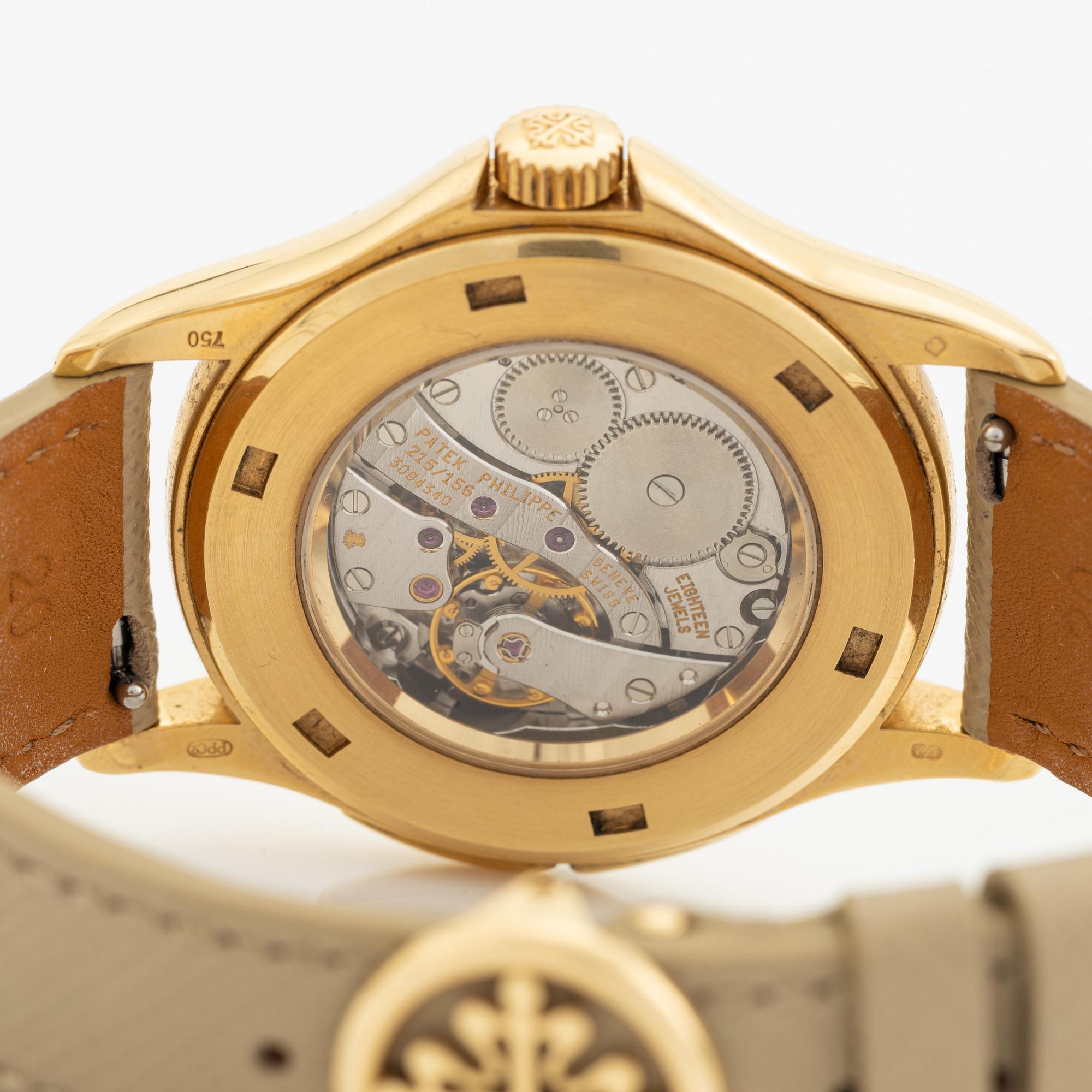 Patek Philippe, Calatrava, Travel Time, "Geneva Seal", wristwatch, 37 mm.