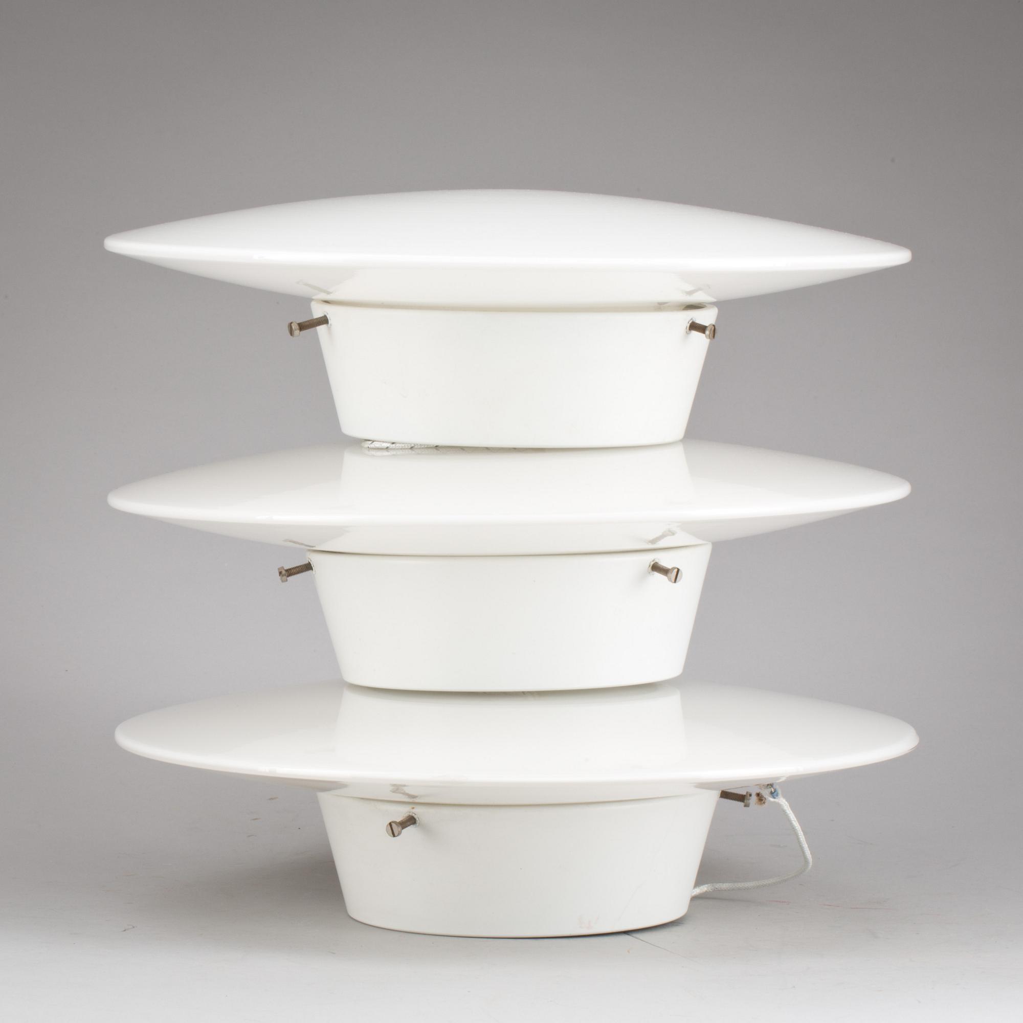 VÄGGLAMPOR, 3 st, "AJ-Eklipta", Arne Jacobsen för Louis Poulsen.