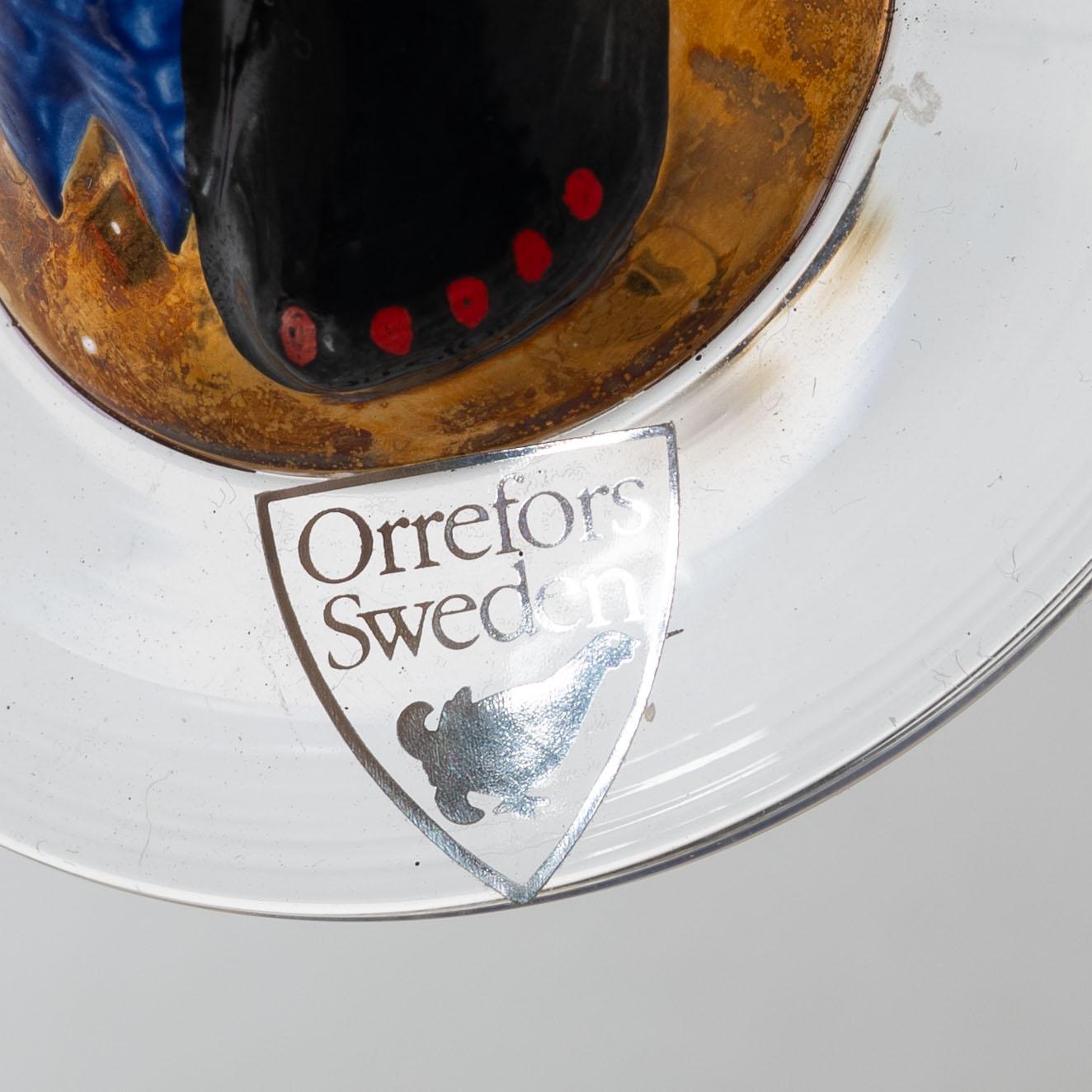 Gunnar Cyrén, a shot-glass, special edition for the Nobel 100 years jubilee, Orrefors, Sweden.