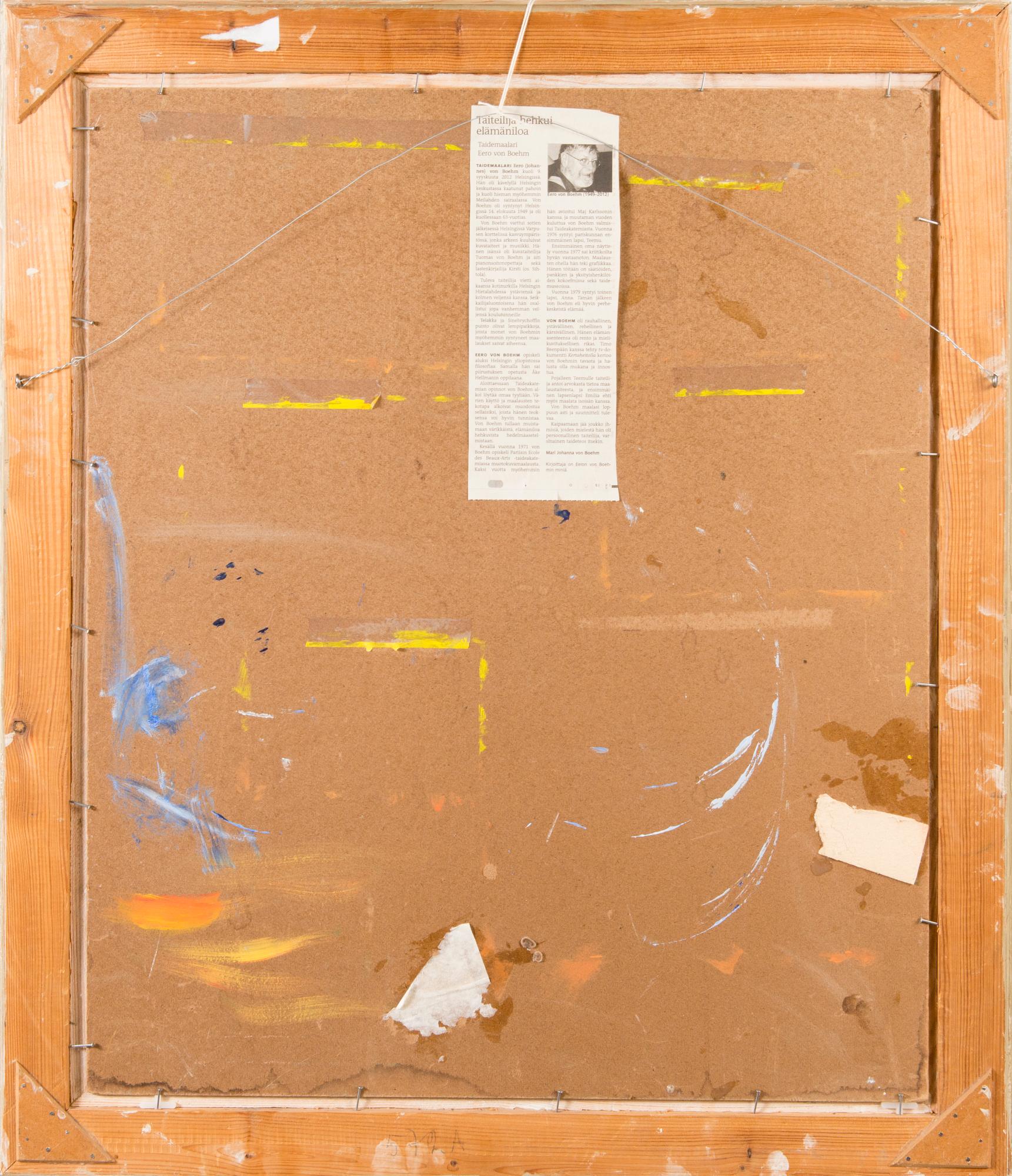 EERO VON BOEHM, oil on wood, signed.