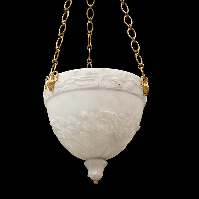 AMPEL, alabster, Empire, tidigt 1800-tal.