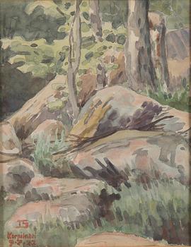 TOIVO SALERVO, akvarell, signerad och daterad Korpilahti 9.7.22.