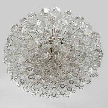 Carlo Scarpa, A1960s 'Polyhedra' chandelier for Venini Murano Italy.