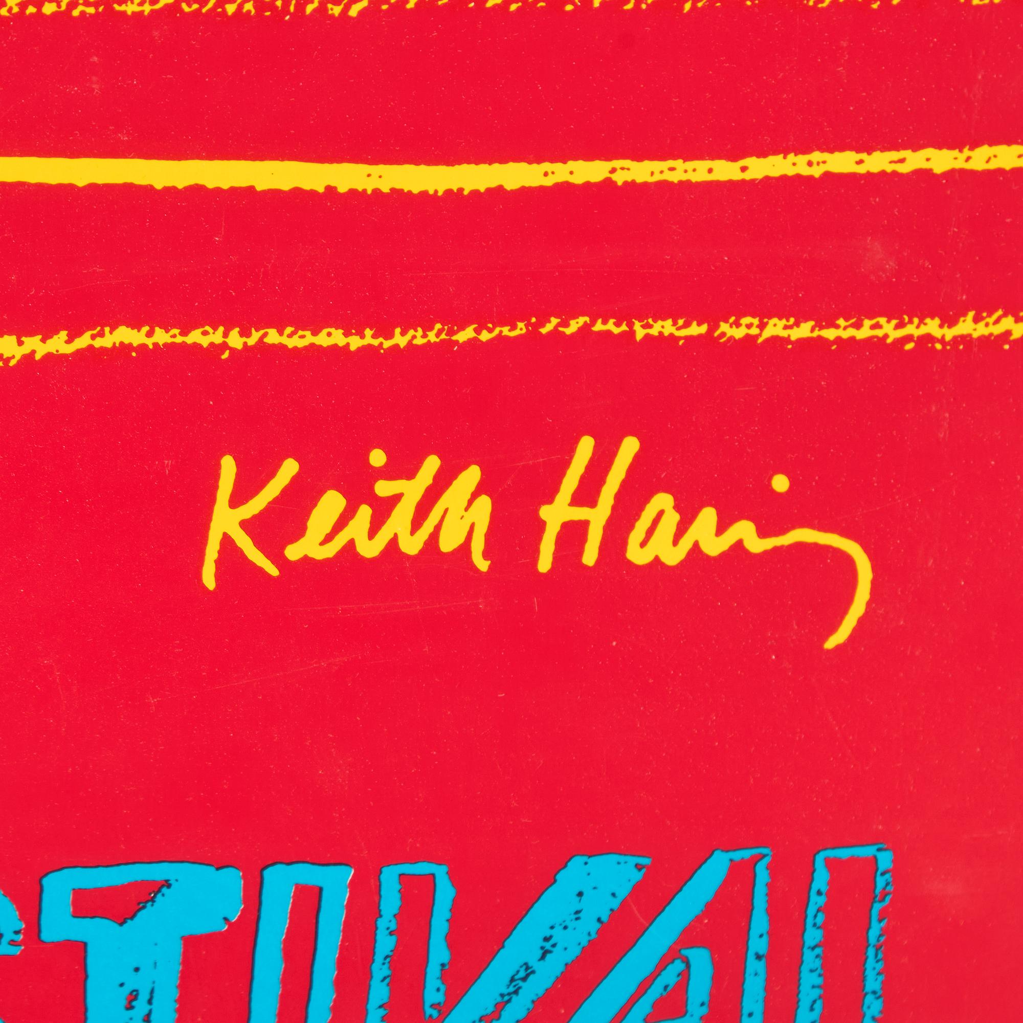 Keith Haring and Andy Warhol, after. "Montreux 1986".