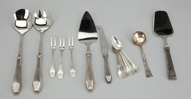 PARTI BESTICK, 12 st. "Suomi", samt "Tähkä" 2 st. silver, 1990-2000 -tal.