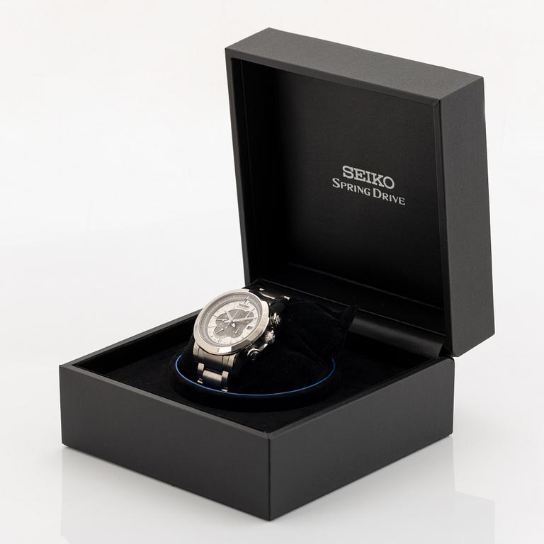 Seiko, Spring Drive, chronograph, wristwatch, 44 mm.