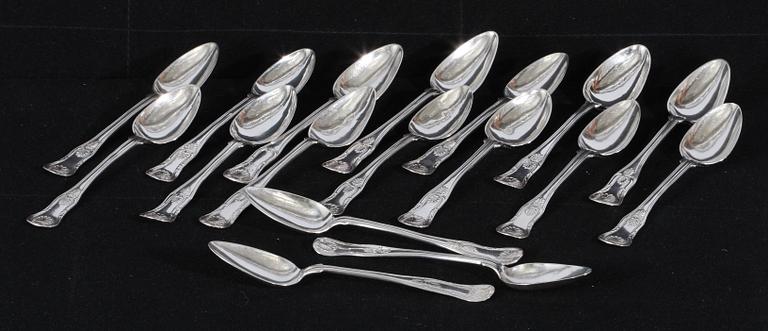 TESKEDAR, 17 st. Silver. Flertal mästare 1855-85.