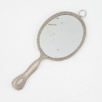 A Swedish Silver Hand Mirror, mark of Carl Fredrik Carlman, Stockholm 1874.