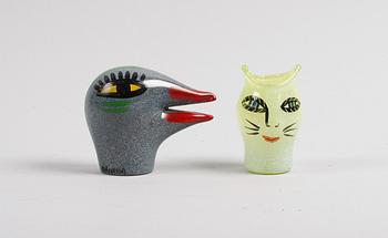 PARTI GLAS, 2 delar. Ulrica Hydman-Vallien, Kosta Boda.