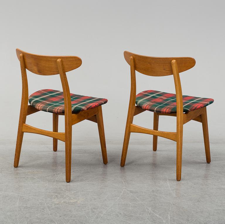 HANS J WEGNER, stolar, 6 st, "CH-30", "Spisestolen", Carl Hansen & Son, Danmark.