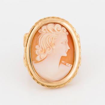 RING 18K GULD MED CAME.