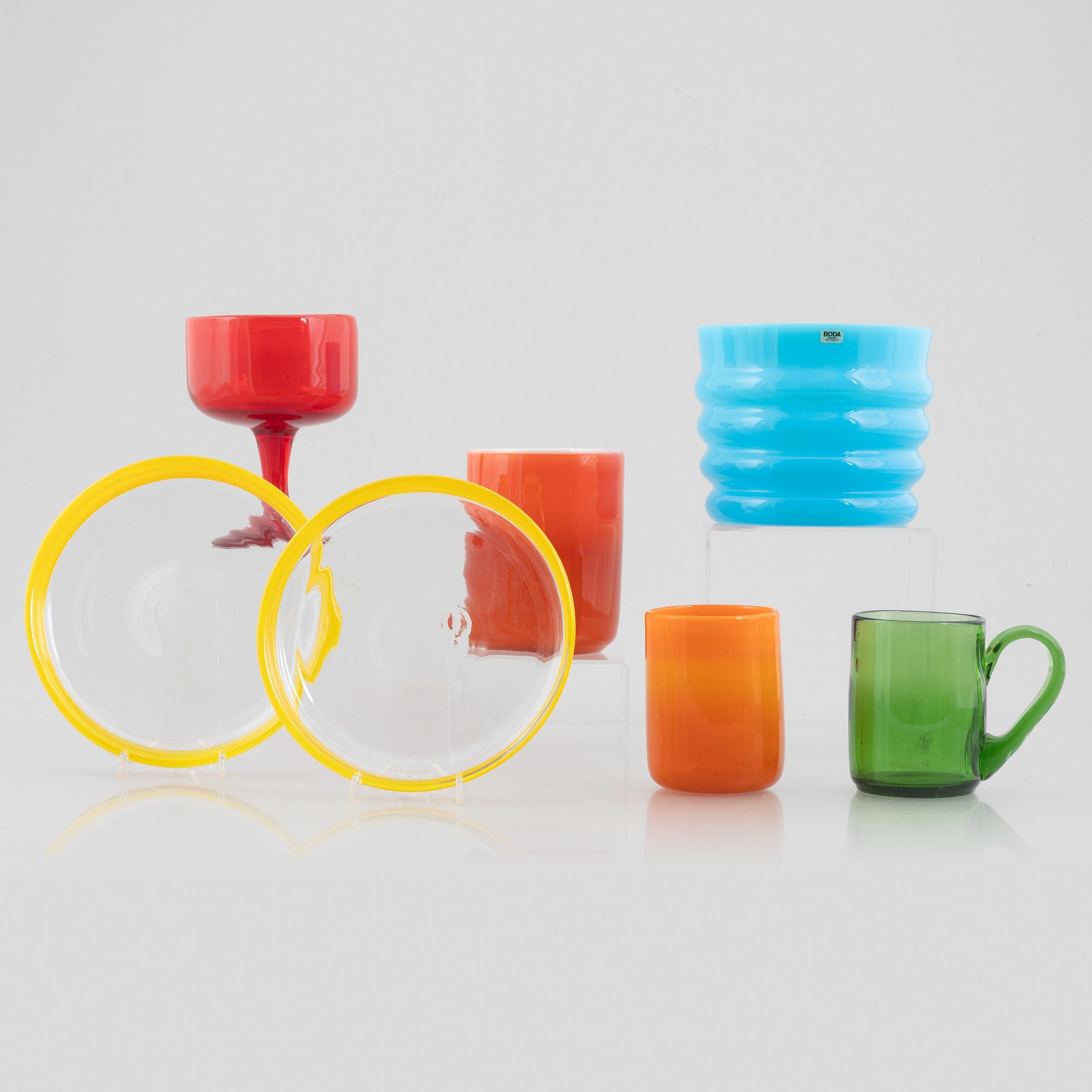 Erik Höglund, glas, sju delar, Boda.