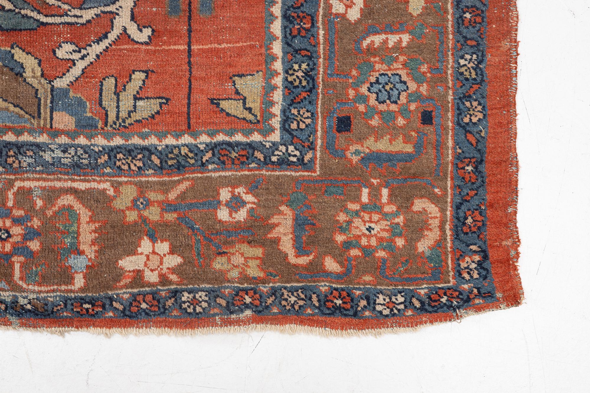 Matta, antik Mahal Västra Persien, ca 390 x 267 cm.