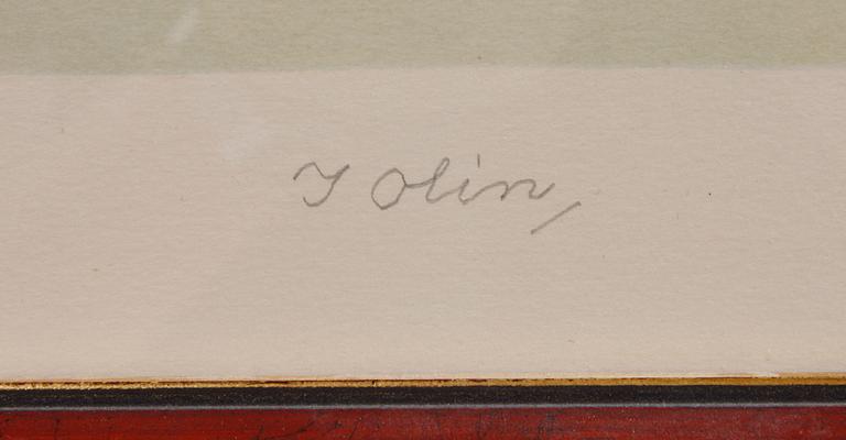 JOLIN, EINAR, färglitografi, sign o numr 220/360.