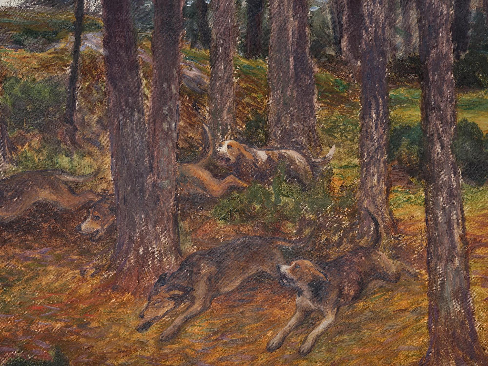 Bruno Liljefors, Hunting dogs.