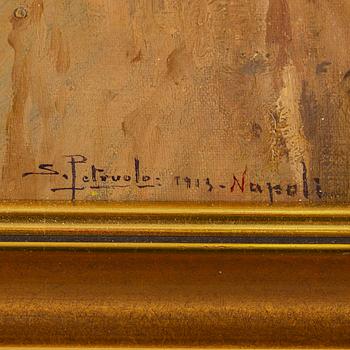 SALVATORE PETRUOLO, oil on canvas, signed and dated 1913.