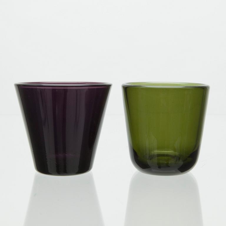 KANNA, DRYCKESGLAS 4 st, SMÅ GLAS 6+4 st, Kaj Franck, 1900-talets hälft.
