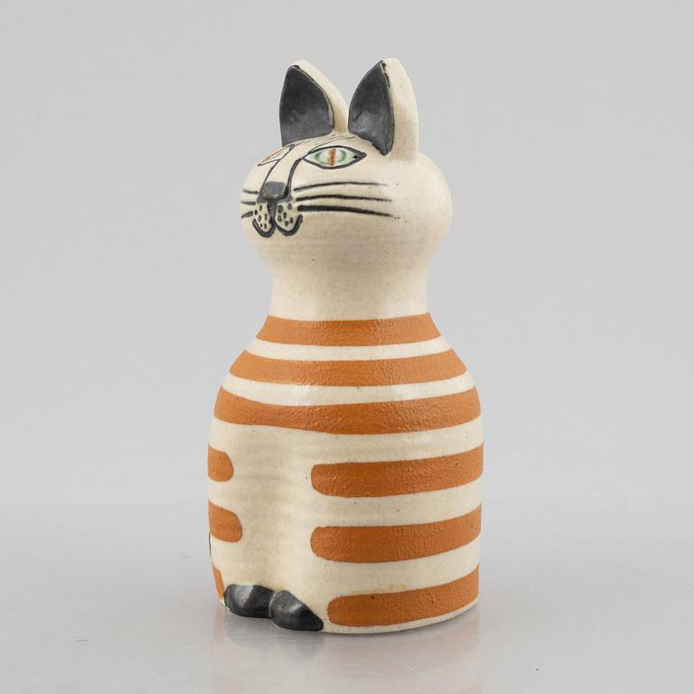 Lisa Larson, figurin, stengods, "Mellanstor katt", ur serien "Tripp, trapp, trull", Gustavsberg.