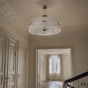Carl Fagerlund, a ceiling lamp, Orrefors, second half of the 20th century.