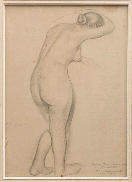 pencil drawing, signed and dated 1927, with 1928 dated dedication.