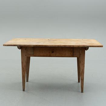 A pine table from Hälsingland, 19th century.