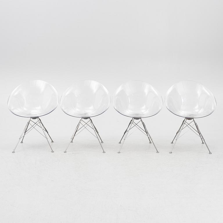 Philippe Starck, stolar 4 st, "Ero S", Kartell, Italien.