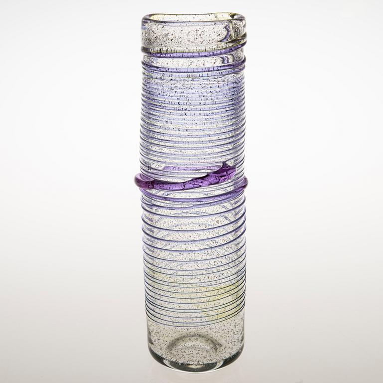 TIINA NORDSTRÖM, a 'Violet cycle' art glass signed Tiina Nordström Iittala 1994.