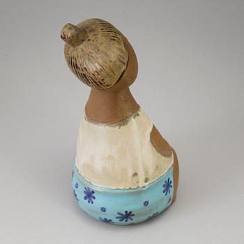 LISA LARSON, figurin, stengods, "Lotta", ur serien "Larsons ungar", Gustavsberg. Formgiven 1961.