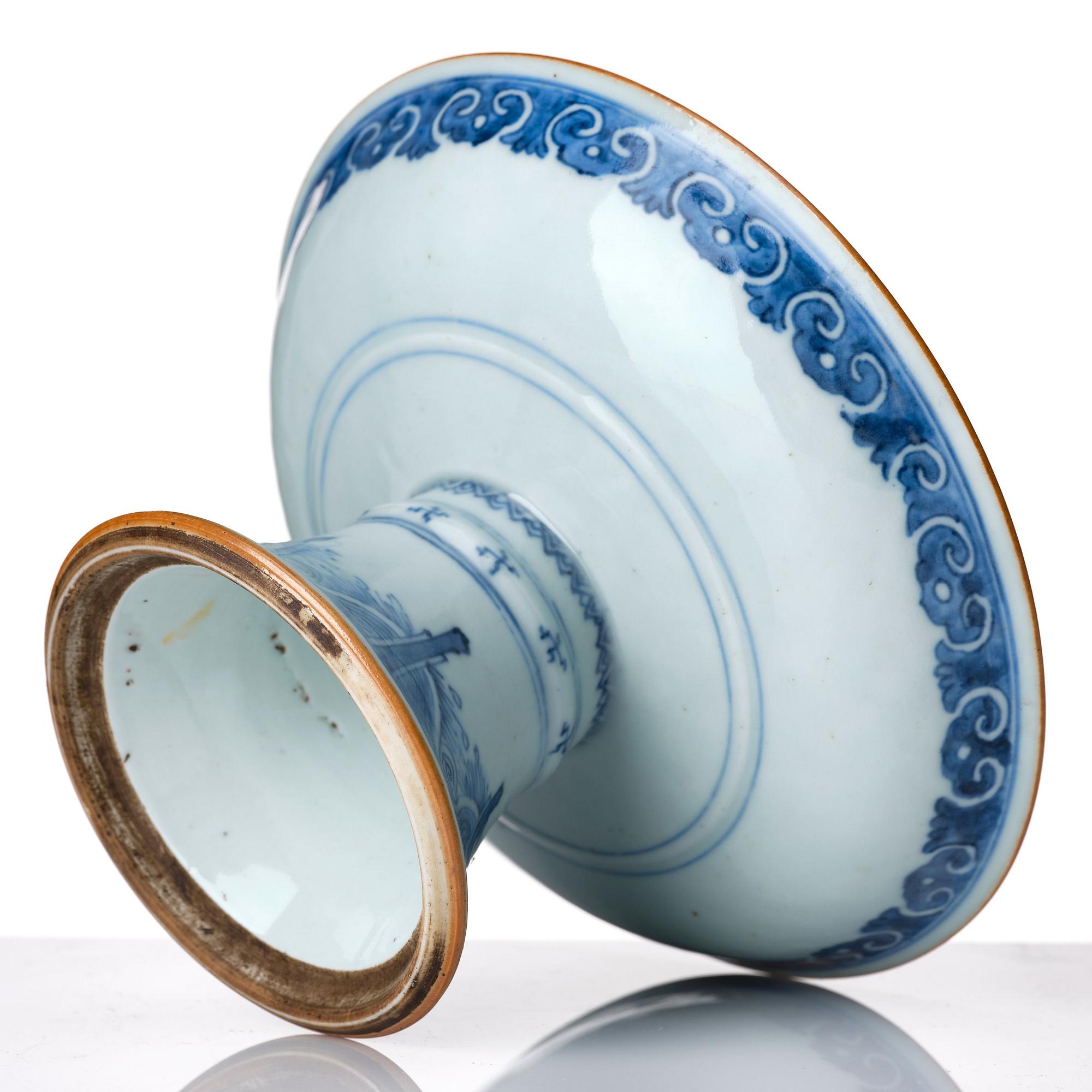 Tazza, porslin. Qingdynastin, 1800-tal.