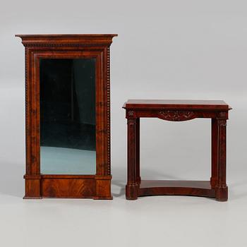 SPEGEL samt KONSOLBORD, 1800-talets mitt.