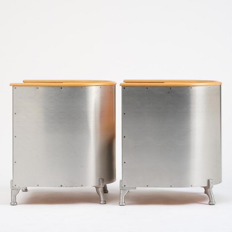 Mats Theselius, fåtöljer, ett par, "Aluminiumfåtölj", Källemo, Värnamo, efter 1990.
