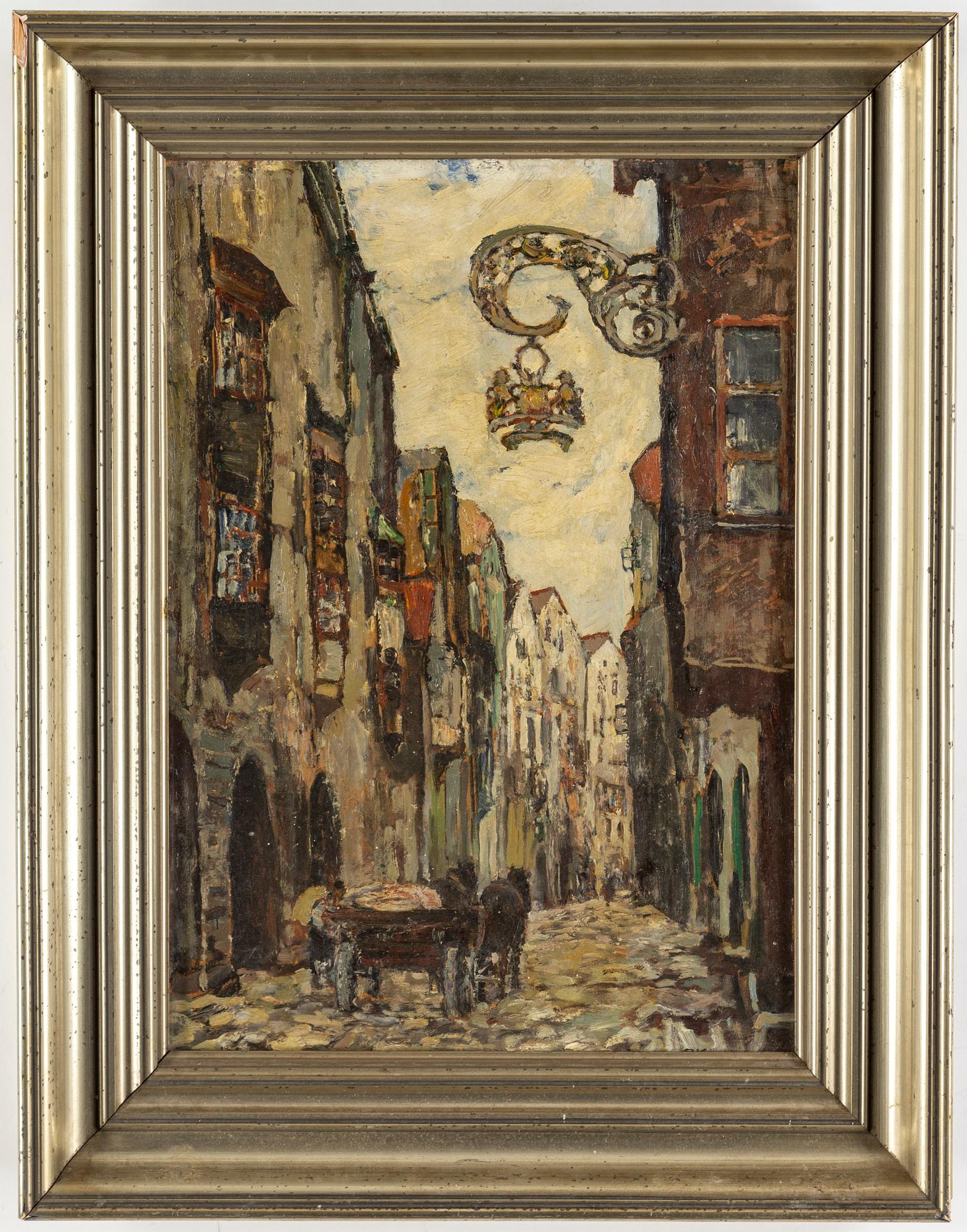ERNST KOLBE, oil on panel, signed E kolbe and dated 1929 on verso.
