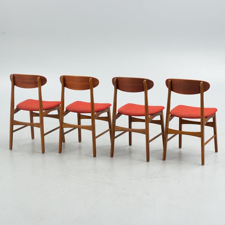 A set of four chairs, 1950's/60's.