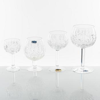 Glasservis, ca 91 delar, "Leo", Riihimäki/Nuutajärvi Notsjö, Finland.