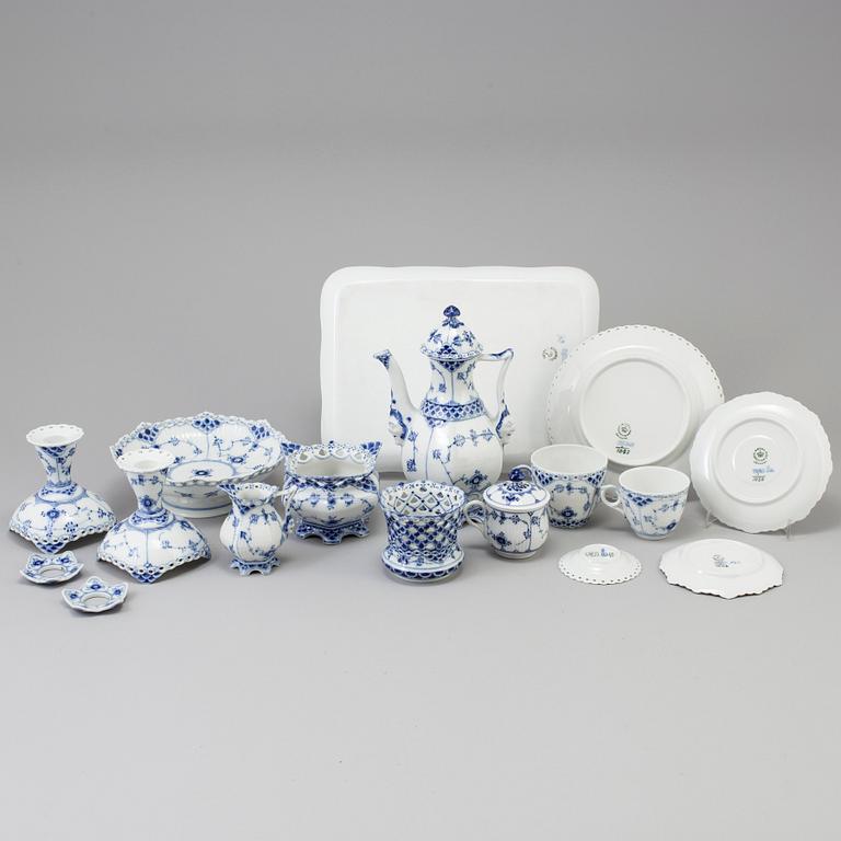 A 67 piece 'Musselmalet' porcelain coffee service from Royal Copenhagen, Denmark.