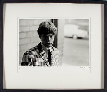 PHILIP TOWNSEND, gelatinsilverfotografi, "Mick Jagger, 1963", signerad Philip Townsend och numrerad 14/50.