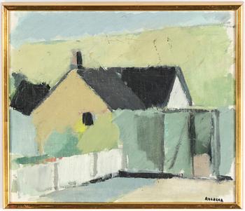 GUSTAV RUDBERG, olja på pannå, signerad.