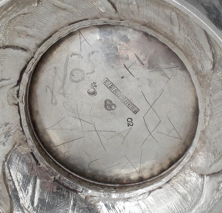 BÄGARE, silver, Erik Ernander, Uppsala, 1796. Vikt ca 430g.