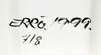 GUDMUNDUR ERRÓ, emalj, signerad a tergo, daterad 1999 och numrerad 7/8.