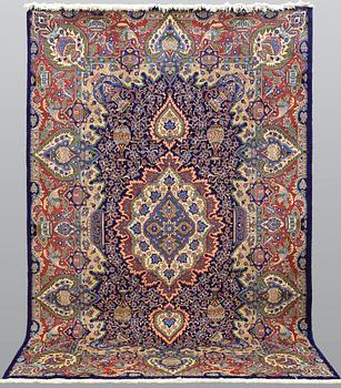 A carpet, Figural Kashmar, ca 315 x 203 cm.