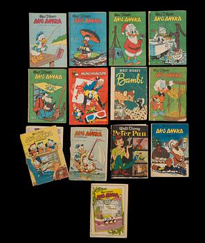 SERIETIDNINGAR, Walt Disney, "Aku Ankka", 1950-1960-tal.