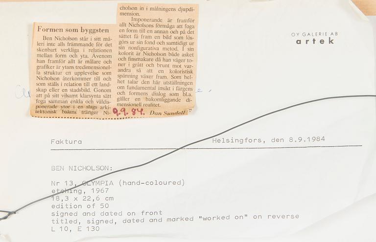 Ben Nicholson, "Olympia".