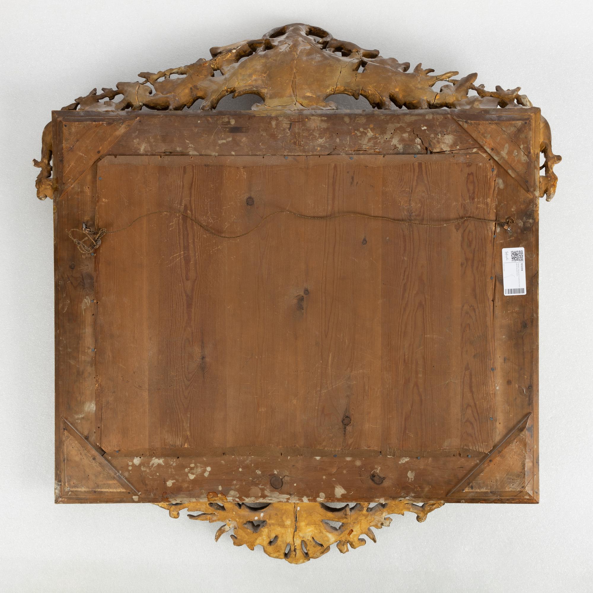 Spegel, rokokostil, omkring år 1900.