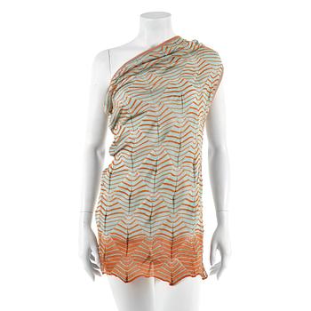 811. MISSONI, a one shoulder top. Italian size 40.