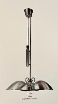 Harald Notini, a ceiling lamp, model '11895', Arvid Böhlmarks Lampfabrik, Sweden, 1950s.