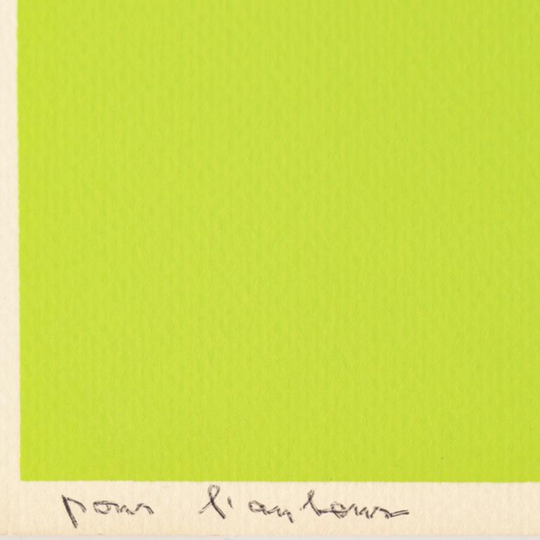 Olle Baertling, silkscreen in color, signed, pour l' auteur.