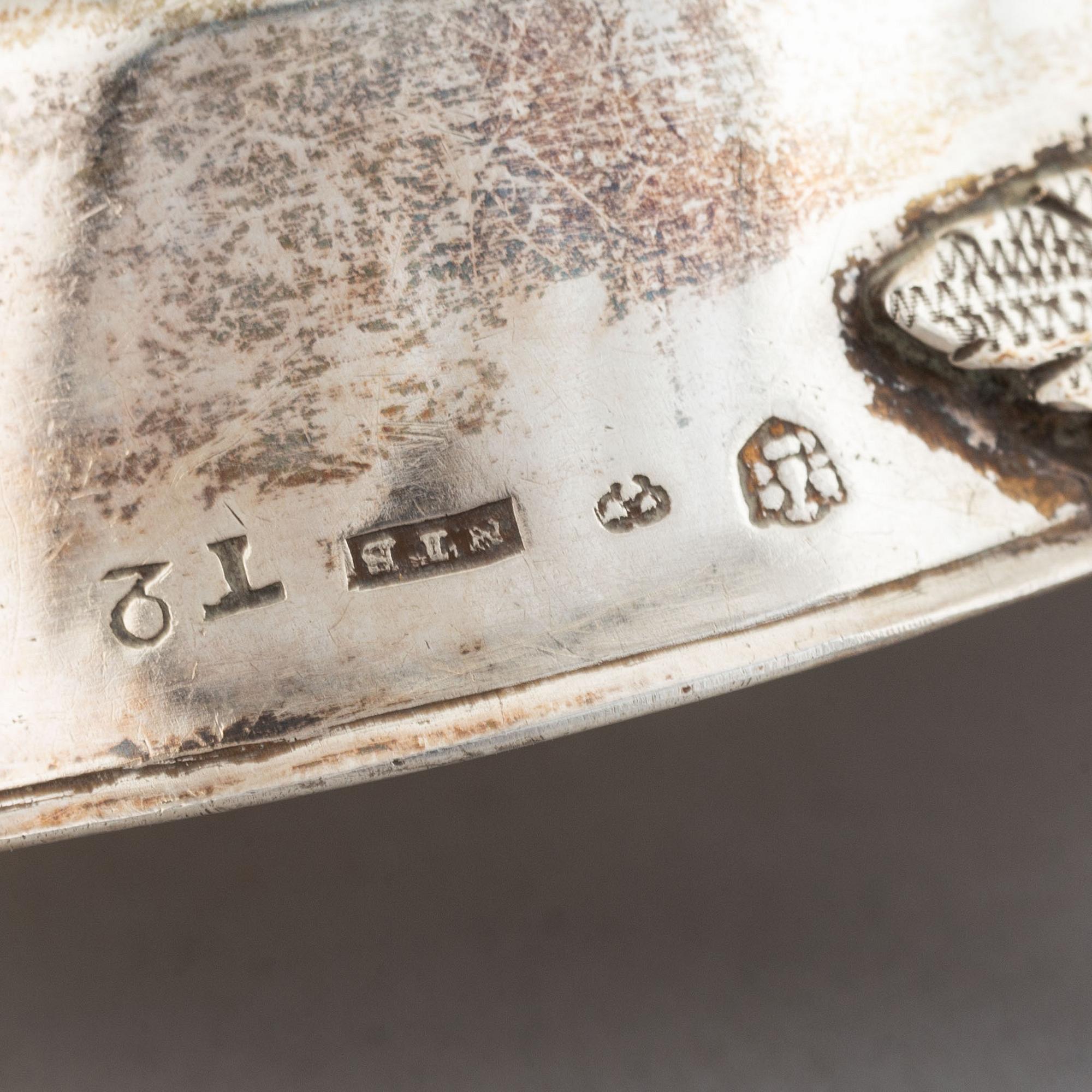 Two swedish silver soup ladles, including Nils Tornberg, Linköping 1801.