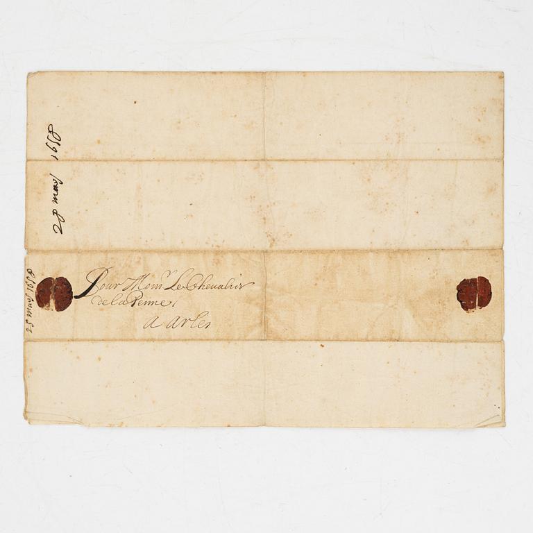 Letter by Cardinal Mazarin.