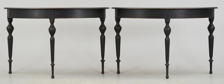 BORD, ett par, barockstil, 1800-tal.